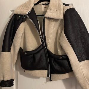 Blank NYC Mixed Media faux shearling jacket.